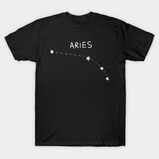 Zodiac Sign - Aries Black T-Shirt